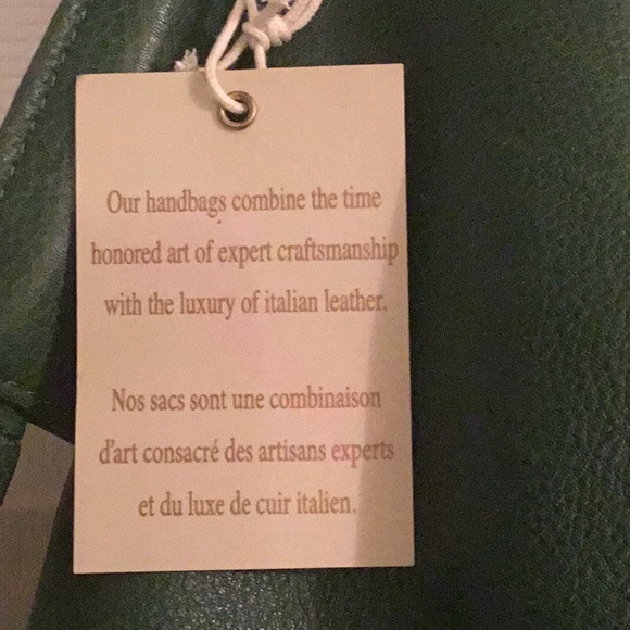 Made in ITALY” Green, Leather bag💕(NWT) - Picture 4 of 5